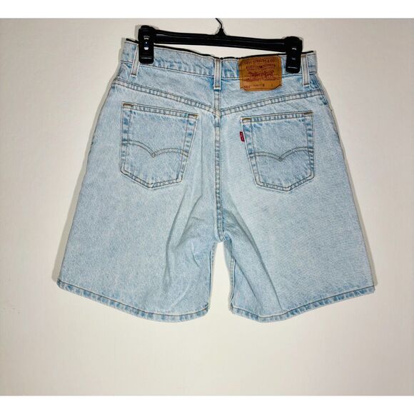 Vintage Levi's 551 Denim Shorts Women’s 10 Light Wash High Rise USA Made - Picture 5 of 6
